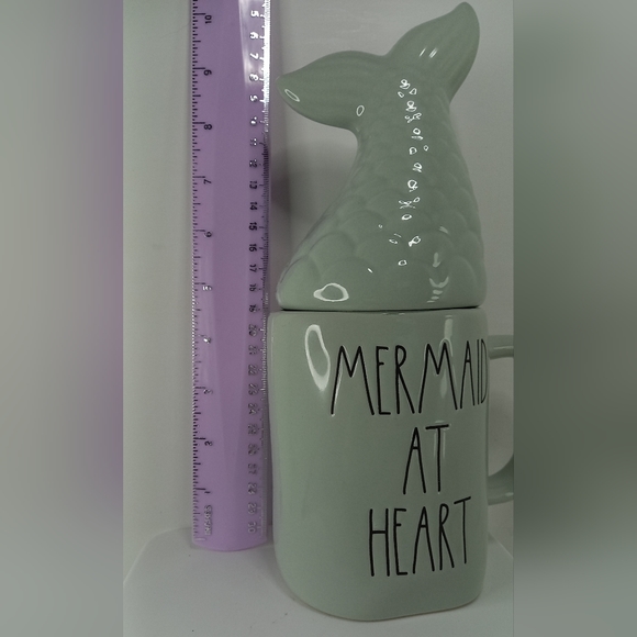 Rae Dunn "MERMAID AT HEART" Mug With Topper - Picture 4 of 5